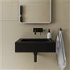 Parama Lavabo sospeso in marmoresina 80cm nero opaco | Koro