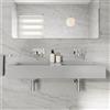 Parama Lavabo sospeso in marmoresina 120cm doppia vasca grigio opaco | Koro