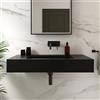 Parama Lavabo sospeso in marmoresina 120cm nero opaco | Koro