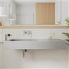 Parama Lavabo sospeso in marmoresina 120cm vasca a sinistra grigio opaco | Koro
