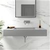 Parama Lavabo sospeso in marmoresina 90cm grigio opaco | Koro