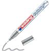 Edding 751 Marcatore a Vernice Lucida, Argento (Metallizzato), 1 Pennarello, Punta Rotonda 1-2 Mm, Pennarello Indelebile per Vetro, Pietra, Legno, Plastica, Carta, Impermeabile, Alta Copertura