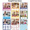Bonazzi Calendari personalizzati 2026 con foto a parete, semestrale - SCONTO SU QUANTITÀ - Ideali per famiglie e regali di Natale - 32x47cm (4 FOTO PER LATO (tot. 8))