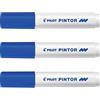 PILOT Set di 3 pennarelli a pigmenti PINTOR a punta media, colore: blu