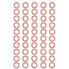 SENRISE 50 Anelli a Fogli Mobili in Plastica, 28mm Anelli Rotondi Rimovibili per Raccoglitori per Schede Quaderni Portachiavi Fai da Te (Rosso)