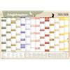 Close Up Calendario scolastico XXL, anno scolastico 2025/2026, 100 x 70 cm, colori tenui, arrotolato, calendario da parete per la scuola, ideale per l'inizio della scuola, planner chiaro