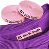 Haberdashery Online 100 Etichette colore rosa personalizzate in ferro su tessuto per contrassegnare i vostri vestiti con varie icone. Nastro termoadesivo per asili nido, scuole e case di cura