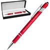 BYWEXCLESD Penne Personalizzate con Scritta Nome Inciso Penne a Sfera Personalizzabili con Stilo Regalo per Matrimonio Compleanno Natale La Laurea Ufficio Commerciale, Rosso
