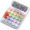 Pssopp Calcolatrice, Calcolatrice Elettronica Colorata, Resistente Agli Schizzi, Squisita per l'ufficio per la Classe (Bianco)