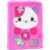 PRESTIGE & DELUXE Agenda compatibile con scuola diario Mofu Mofu unicorno fucsia Copertina in Plush 2025-2026 datato F.to Standard 13 x 18,5H cm + portachiave paillettes e penna multicolore