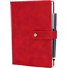 Nonebranded A5 408 Pagine Diario addensato Agenda Quaderno Diario per ufficio Agenda Agenda di lavoro Libro per riunioni Diario classico Diario scolastico Forniture di cancelleria con penna (Rosso)