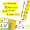 Gicaprice 230 Etichette personalizzate colorate, materiale didattico in 2 formati convenienza,180 adesivi 50x10mm e 50 adesivi 50x30mm, GIALLO