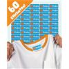 LabelTiger® Etichette Personalizzate Per Bambini - 60 Pezzi, Adesive e Impermeabili, Ideali Per Nido, Scuola, Vestiti e Oggetti - Blu