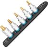 HAZET Smart-Rail 992T-SR/5 Parte inferiore magnetica con 5 bussole, attacco: quadrato 12,5 mm (1/2 pollice), uscita: Profilo TORX interno Guida in plastica per chiavi a bussola