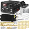 XIIW Set di 165 pezzi per pirografia da 100 W e saldatore, 5 punte per saldatura e due penne, bruciatori a legna per piroscafo, stazione di saldatura Soldering Iron, temperatura regolabile da 0 a 750 °C
