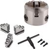 Baxnore K11 80 Set Mandrino per Tornio, Mandrino per Tornio in Ferro con Ganasce in Acciaio, Mandrino Autocentrante da 80 mm di Diametro per Fresatrice per Incisione su Router CNC