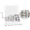 jojofuny 80pezzi Clip Regolabili Inossidabile Per Kit Con Chiave Per Applicazioni Domestiche e Industriali Resistente Corrosione Per Gas