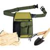 Generic Cintura porta attrezzi da giardino, unisex, regolabile, con tasche multiple, multifunzionale, cintura porta attrezzi, per falciatura, piantatura, raccolta, potatura, design floreale, appaltatore