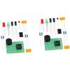 Warmhm 6 Pezzi Kit Da Te Multivibratore Dual Flash LED Lampeggiante Componenti Resistenti per Apprendimento e Saldatura