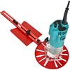 Generic Router Round Jig, router - Jigs per la lavorazione del legno - Lega di alluminio manuale di taglio,Taglierina scanalata regolabile multifunzione, modello di guida per porta 'armadio