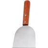 Xinhuju BBQ RAPRAPER, RAPER DELLA GRILL PER ISCRIZIONE - Pancake Spatola in acciaio - Kitchen Grill raschietto smussato con impugnatura in legno per cottura all'aperto Picnic BBQ