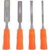 iplusmile Scalpelli da Legno Manuali Multifunzione 4 Pezzi in Acciaio | Impugnatura in Pvc, Set per Intaglio e Incisione, Pratici per Lavorazione Attrezzi, Uso Hobbistico