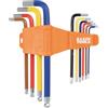 KLEIN TOOLS CBLS10 SAE - Set di chiavi esagonali con estremità sferica, da 3/32 a 3/8, chiavi colorate per una facile identificazione, 10 pezzi