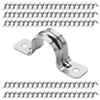 OhLectric Cinghia di supporto per tubi in acciaio con 2/fori, staffa a U da 1/2, clip per tubo di tensione zincata, morsetto per tubi EMT, OL-72846, 100 pezzi