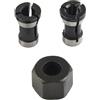 HEIBTENY Set di pinze di serraggio per fresa superiore, pinza di serraggio per fresa, boccola, dado di tensione, fresa superiore, accessori da 8 mm, adattatore Collet M15, dado a vite con mandrino (3