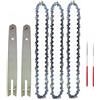 ZHaotn Catene for motosega in acciaio da 8 pollici, catene for motoseghe elettriche, catene di ricambio for motoseghe elettriche SET