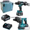 Makita Dispositivi a batteria HR003GM201 + HP001GZ 40 V 2 x 4,0 Ah + caricatore in MAKPAC 4