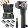 Generic Kit di utensili elettrici per svasatura per tubi in rame e alluminio con 5 morsetti svasati e sbavatore per applicazioni HVAC, dimensioni 1/4 - 3/4