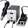 CCZRD Stazione Di Rilavorazione For Saldatura SMD Con Display Digitale 2 In 1 Da 60 W, Pistola Ad Aria Calda, Saldatore, Dissaldatore, Strumenti Riparazione Riscaldamento rapido(Silver)