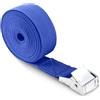HLHLH Cinghie di fissaggio con fibbia da 1 m/2 m for auto, moto, bici, corda traino in metallo, cricchetto resistente for bagagli(Dark Blue,1m)
