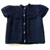 Generic Golfino lana da bambina mezza manica, giacchina mezza manica da bambina, cardigan maniche corte, golfino fatto a maglia, golfino vintage, cardigan da bambina. ARTICOLO ORIGINALE UNICO MOMpATchWORK