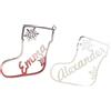 FranJohnsonHouse Calza di Natale appesa, Personalizzato con nome, Acciaio inossidabile, Etichette con nome regalo, Etichette natalizie, Decorazioni per l'albero, Regali per bambini o famiglia, Natale 2026 (Stile 3)