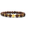 KARDINAL WEIST crocifisso oro legno perline bracciale, gioielli per donna e uomo, FEDE - AMORE - SPERANZA - №3 (M, Vicato)