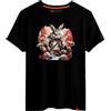 Magmatic - Maglietta Creatura Fantastica per Uomo Unisex, Collezione Ecarlate T Shirt Nera Premium 100% Cotone, Regalo yōkai Giapponese, Regalo di Natale Uomo Fan della Cultura Giapponese