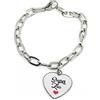 Handmade Bracciale in Acciaio con Ciondolo a Forma di Cuore Scritta Super Zia | Ciondolo a Forma di Cuore Personalizzabile Fatto a Mano con la Resina Colata, Bracciale in Acciaio, Idea Regalo per Zia