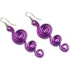 Handmade Orecchini in alluminio anodizzato,interamente fatti a mano,anallergici,inossidabili,leggeri.Ganci in acciaio inox.Modello Satellite small Viola