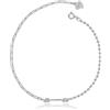Meissa Bracciale Donna Argento 925 Bracciale graffette Bracciale Palla Collegamento Regolabile Gioielli Regalo Donna Amica Compleanno Capodanno, Argento