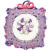 Generico Presina colorata con Fiore ad Uncinetto 13x14 cm, in Acrilico, Protezione Calore Cucina, Idea Regalo Mamma e Nonna (60PRS)