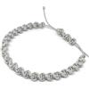 ParticolarModa Bracciale dell'amicizia in corda nylon spirale regolabile grigio chiaro
