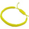 ParticolarModa Bracciale dell'amicizia in corda nylon piatto regolabile Giallo