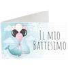 Generic 25 Pezzi Bigliettini Bomboniera per Sacchetti Confetti Il Mio Battesimo Balena da Personalizzare a Penna, Bigliettino Bomboniera Pieghevole già Tagliati singolarmente