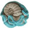 Handmade spilla boho conchiglia/ammonite e onde di mare all'uncinetto