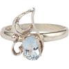 Generico Anello bohémien con topazio blu, fatto a mano, con ciondolo di design, in argento sterling 925, con pietra portafortuna di dicembre (US 9.5)