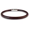 Generic Bracciale in cuoio tondo Marrone - 3 misure