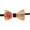 Faltec Papillon/farlallino/cravattino in legno personalizzato con nome- game of thron Casa Targaryen - drago