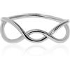 Meissa anello argento 925 donna anello mignolo donna Semplice infinito anello ansia regalo ragazza, amica (Argent, 9.62)